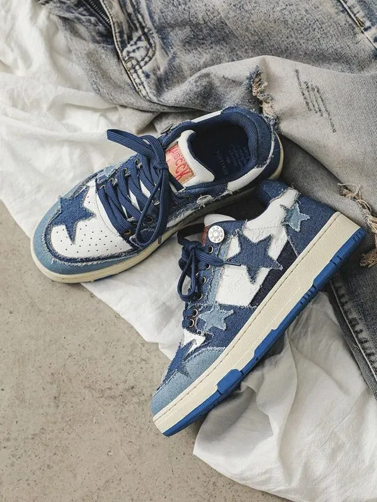 Star | Denim Sneakers with Star Detail