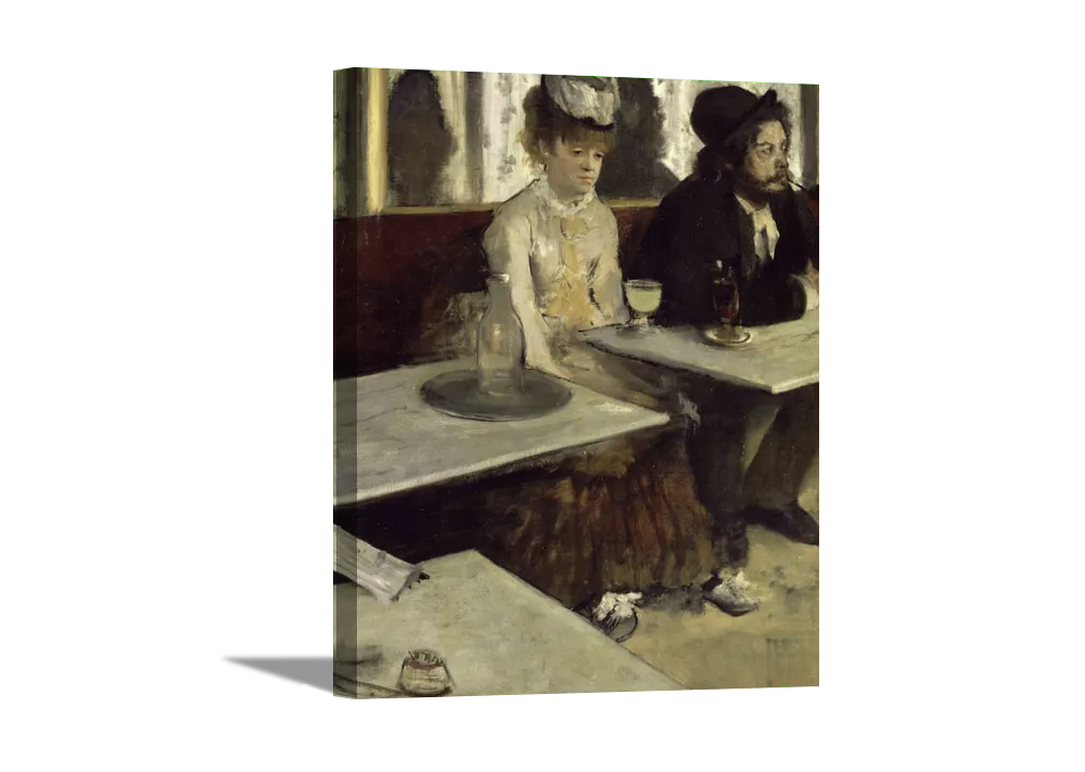 The Absinthe Drinker | Edgar Degas Masters Classic Art in Gallery Wrapped Canvas | Various Sizes