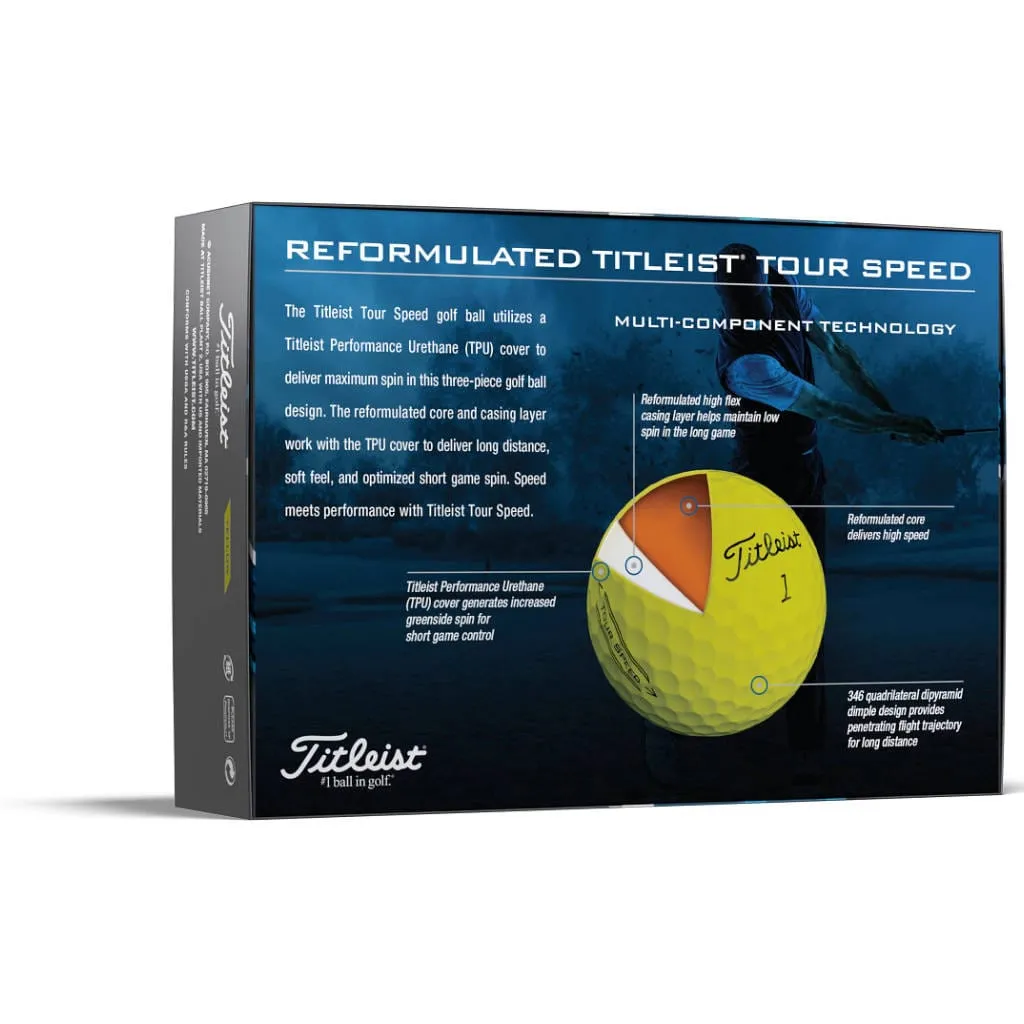 Titleist Tour Speed Golfballen - Geel