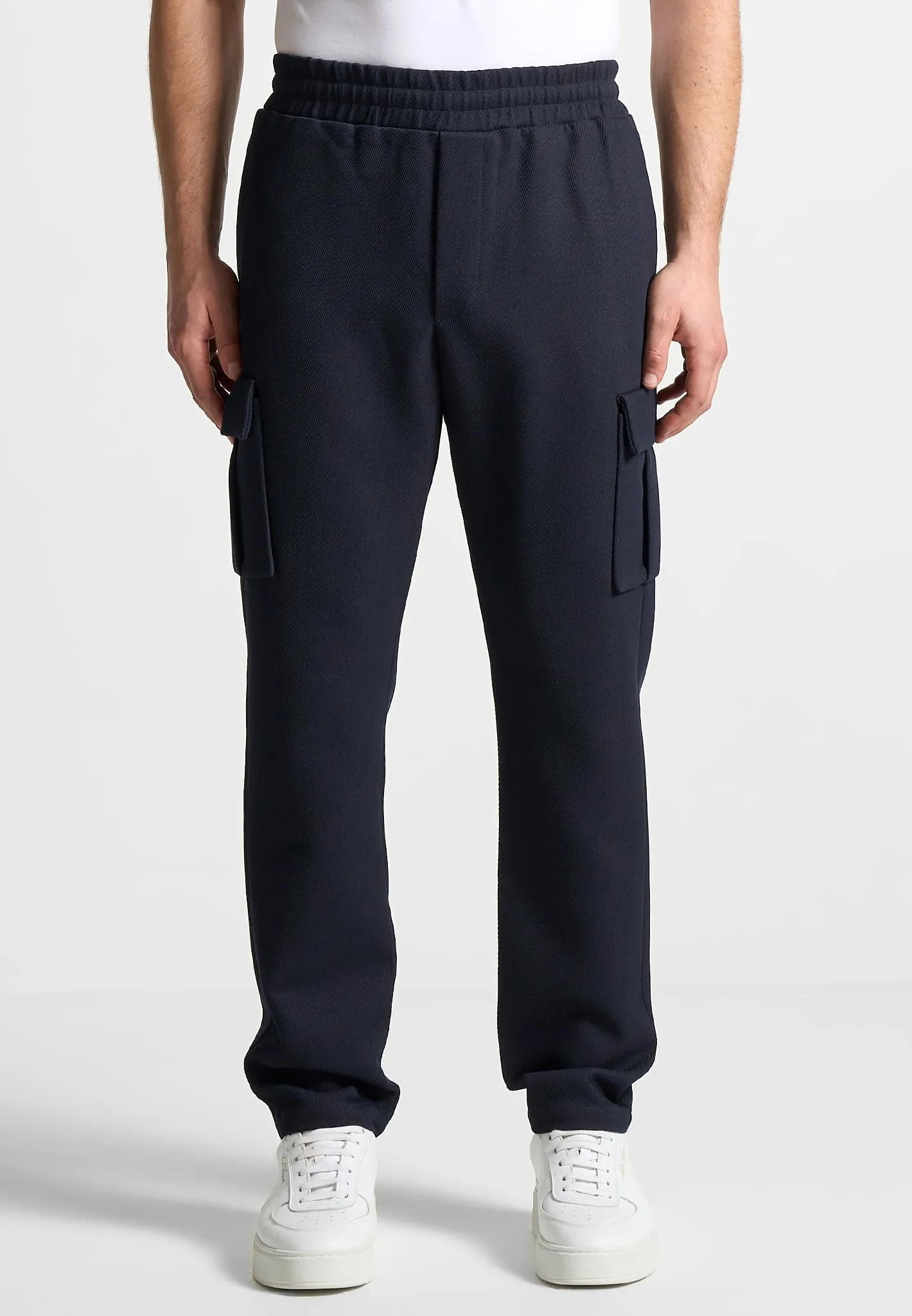 Twill Cargo Regular Fit Pants - Navy