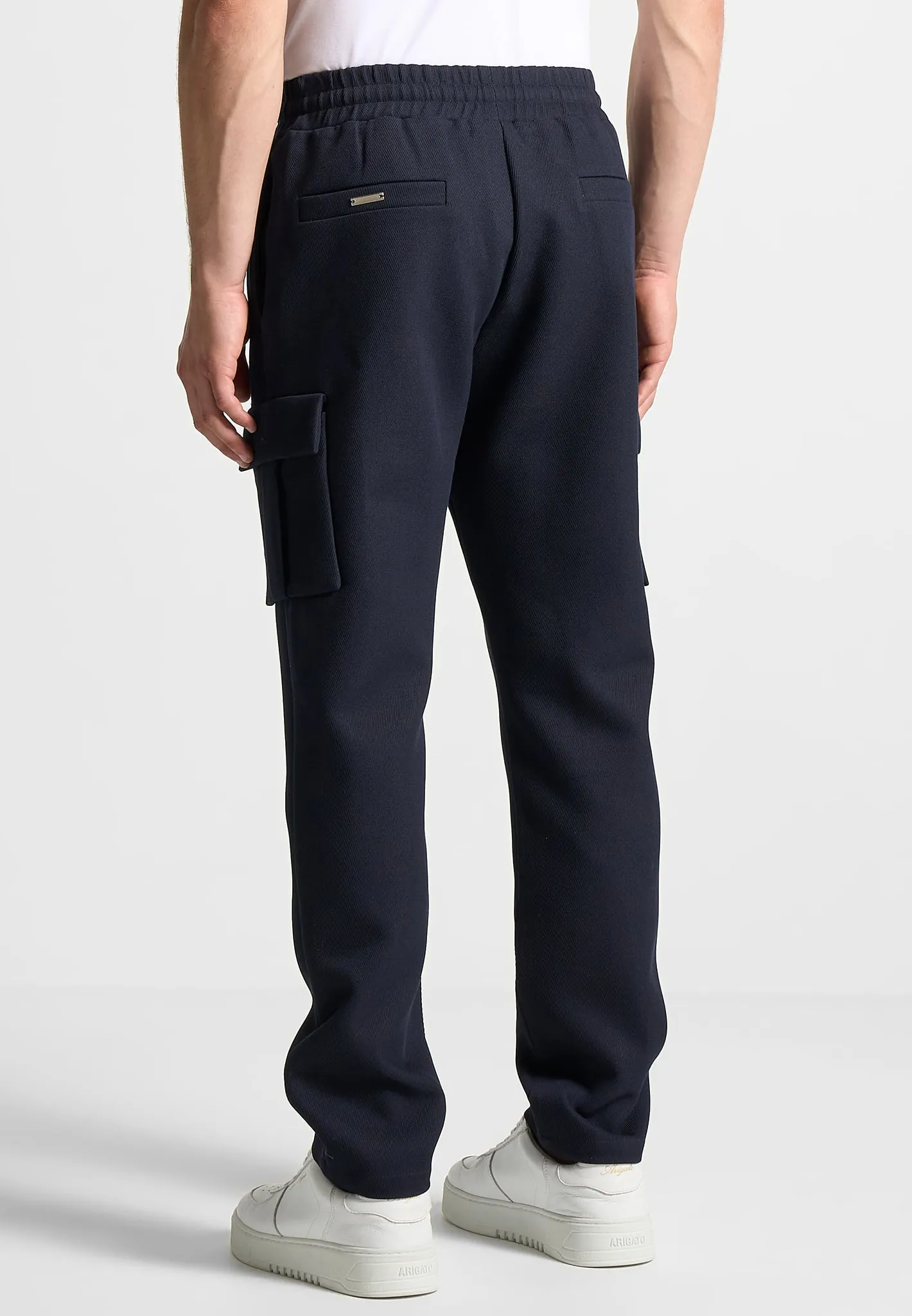 Twill Cargo Regular Fit Pants - Navy