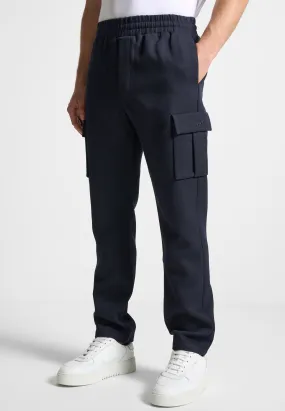 Twill Cargo Regular Fit Pants - Navy